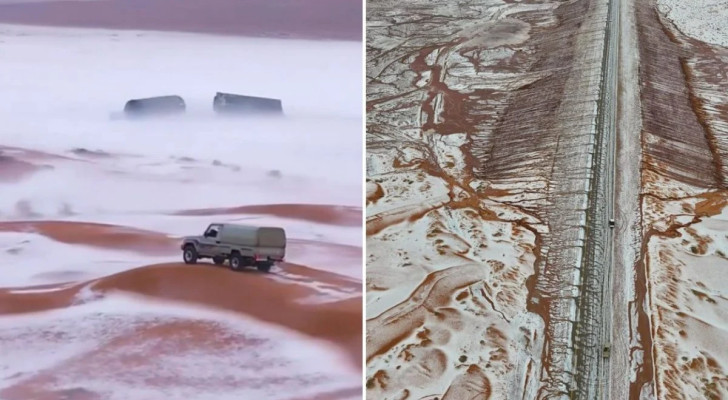 من الرمال إلى الثلوج: صحراء السعودية تتحول إلى أرض عجائب شتوية لأول مرة!