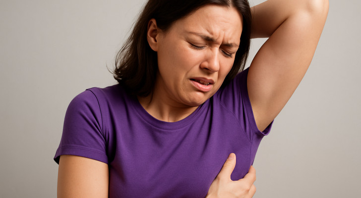 الغدة المؤلمة تحت الإبط عند المرأة: هل تستدعي القلق؟