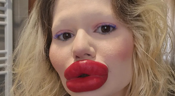 بعد 32 حقنة في الشفاه .. هذه المرأة تسعى للحصول على لقب "أكبر شفاه في العالم"