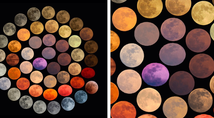 منظر مذهل.. مصور فنان قضى من عمره 10 سنوات حتى تمكن من التقاط 48 لونا للقمر!