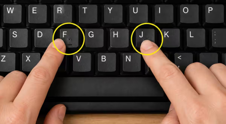 لماذا توجد نتوءات صغيرة على مفتاحي F وJ في لوحة المفاتيح؟